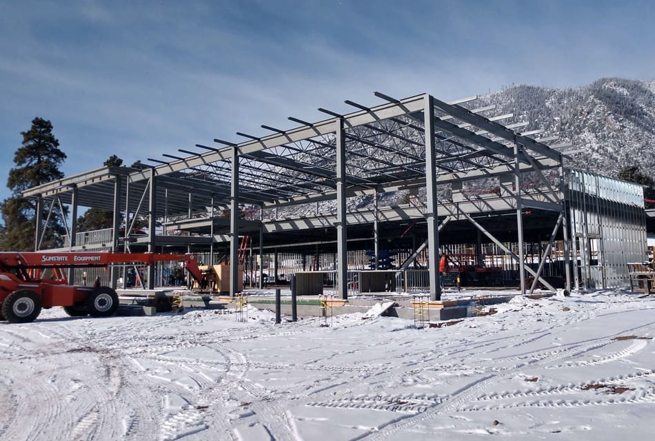 Sacred Peaks Health Center Construction Winter Conditions