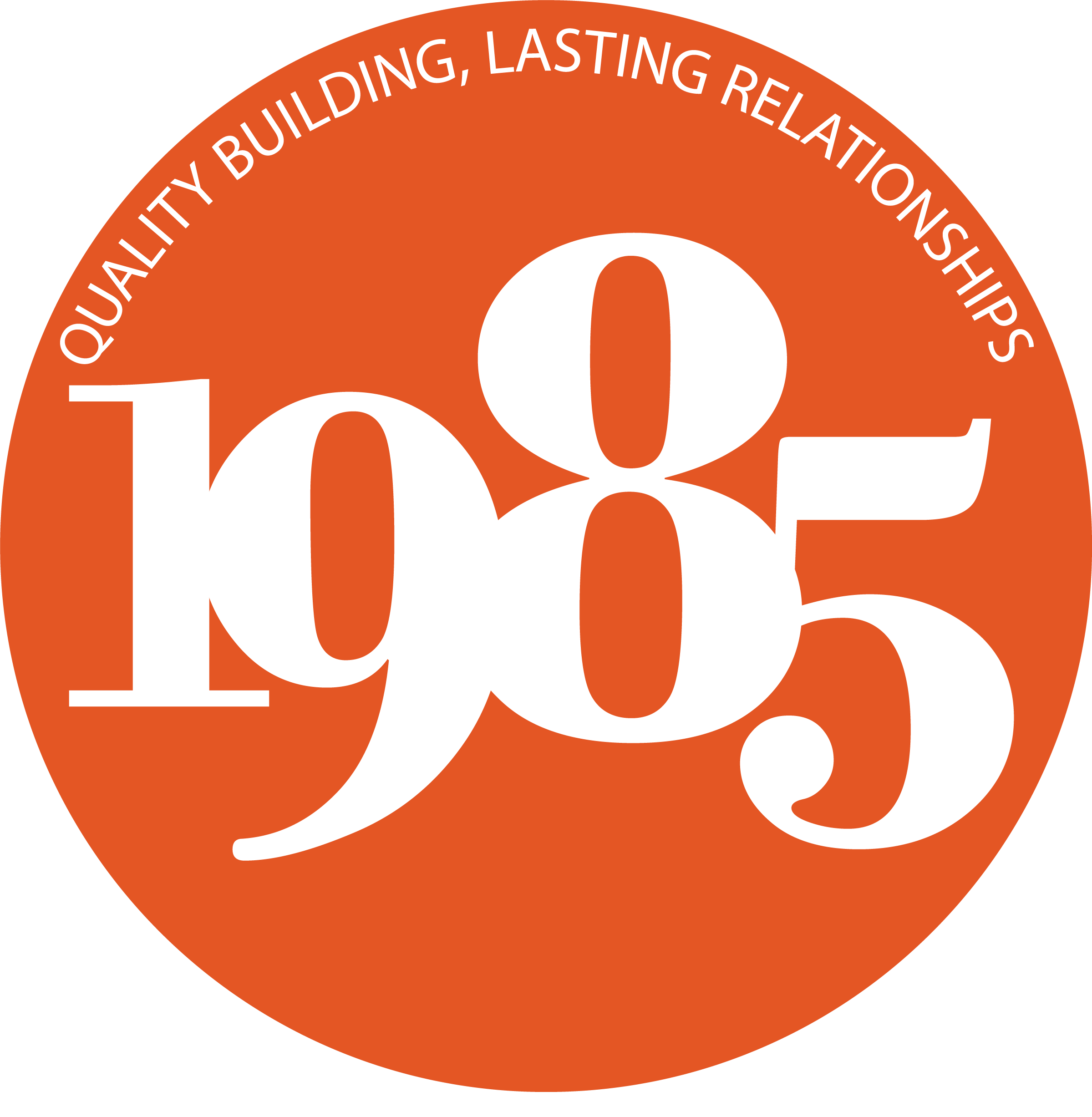 1985 Sticker_2025 LOVEN CONTRACTING 1985 QUALITY BUILDING LASTING RELATIONSHIPS LOGO